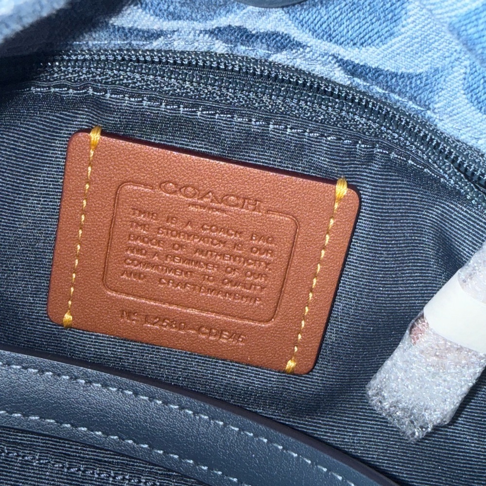 Coach Blue Denim Faye Shoulder Bag - Picture 6 of 6